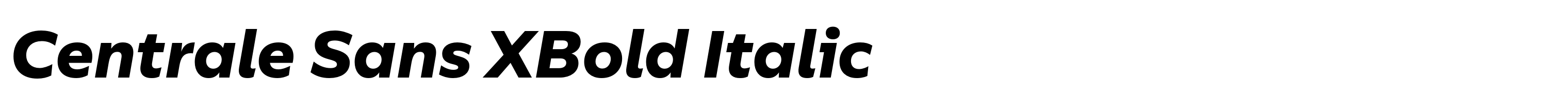 Centrale Sans XBold Italic